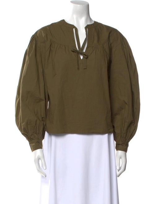 Ulla Johnson V-Neck Long Sleeve Blouse