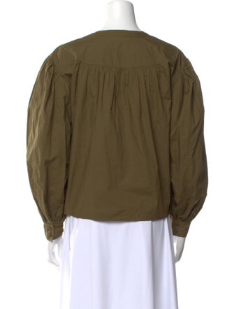 Ulla Johnson V-Neck Long Sleeve Blouse