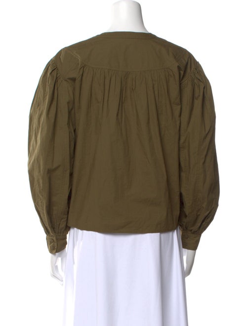 Ulla Johnson V-Neck Long Sleeve Blouse