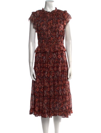 Ulla Johnson Silk Midi Length Dress