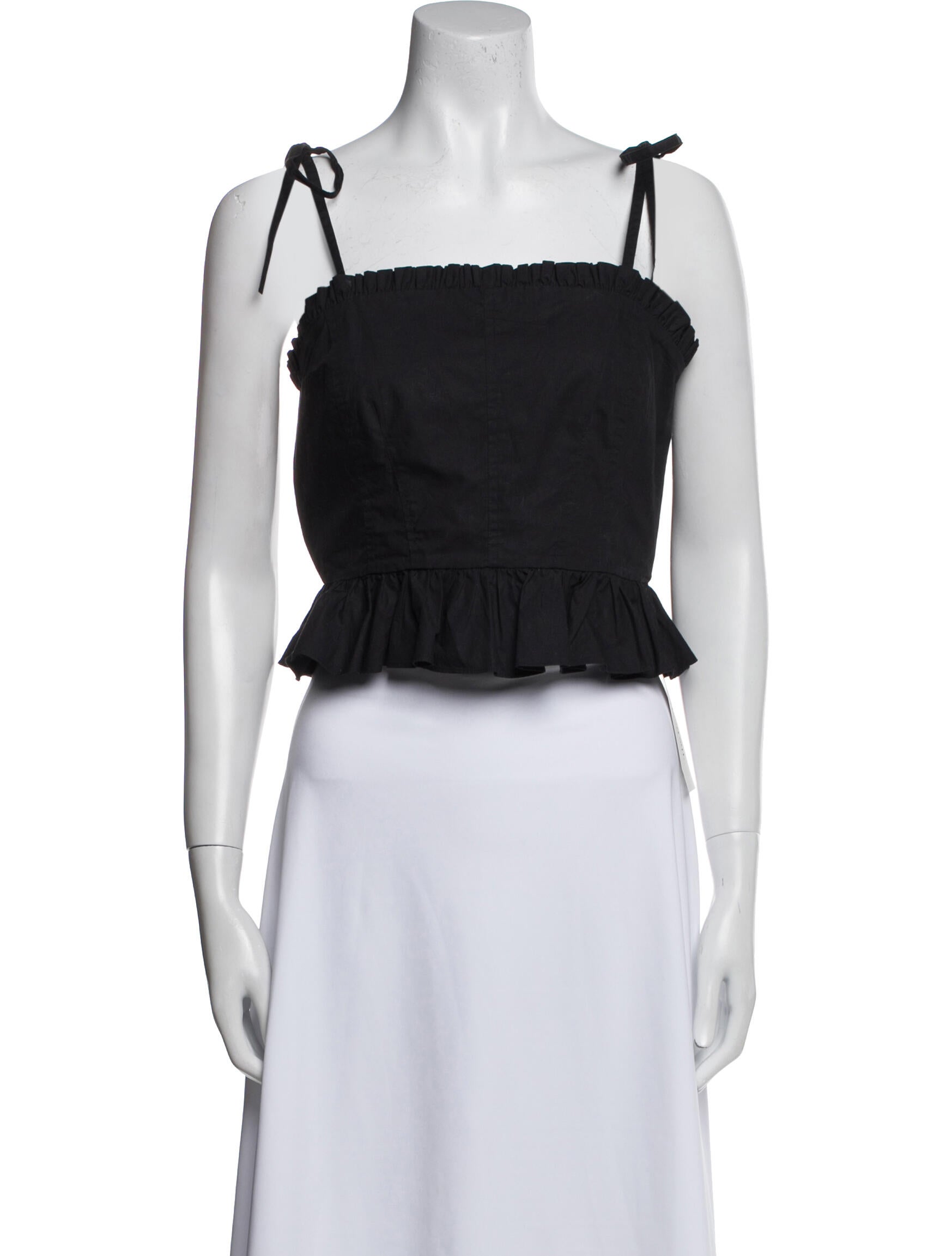 Ulla Johnson Square Neckline Sleeveless Crop Top
