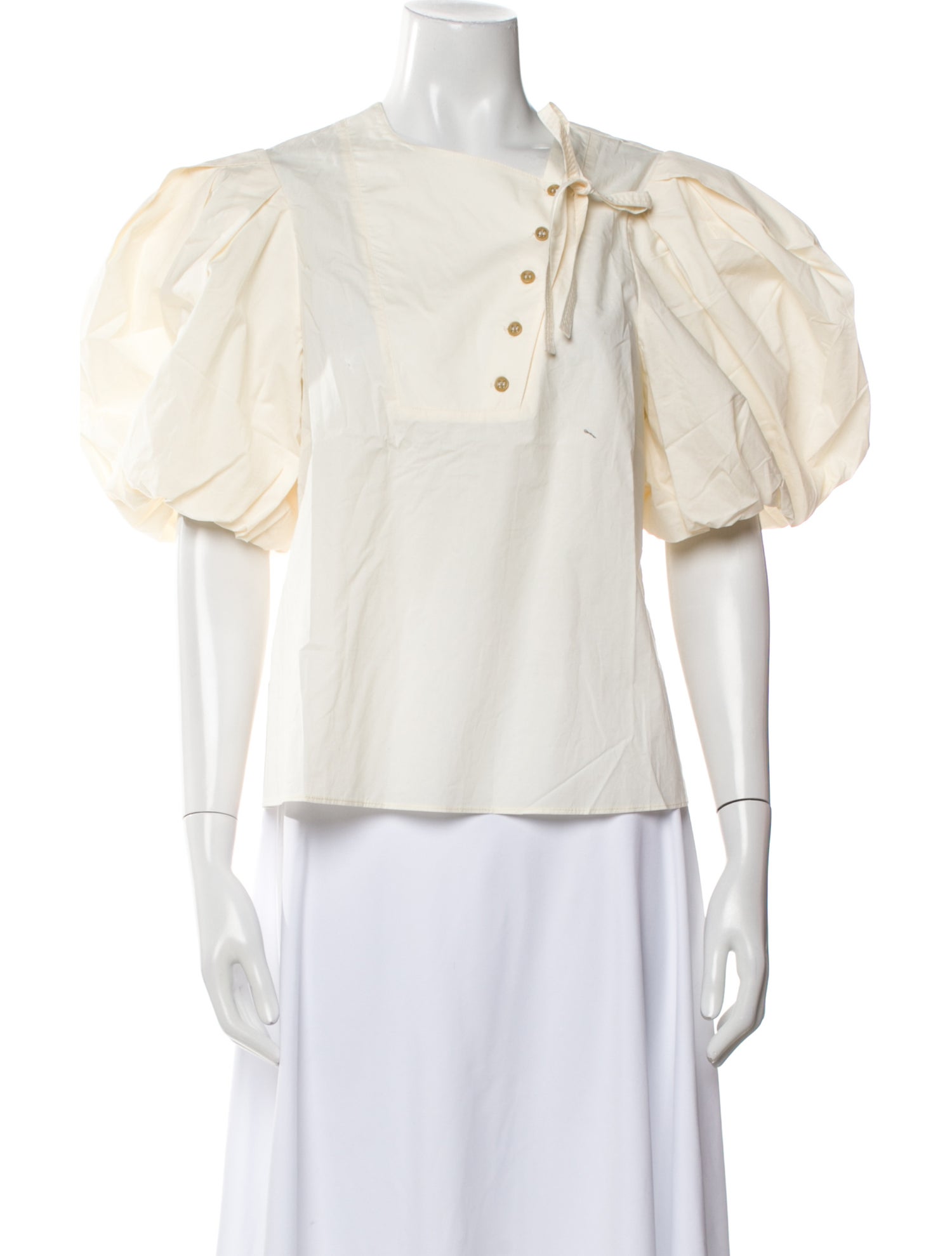 Ulla Johnson Mock Neck Short Sleeve Blouse