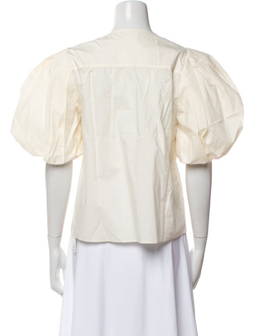 Ulla Johnson Mock Neck Short Sleeve Blouse