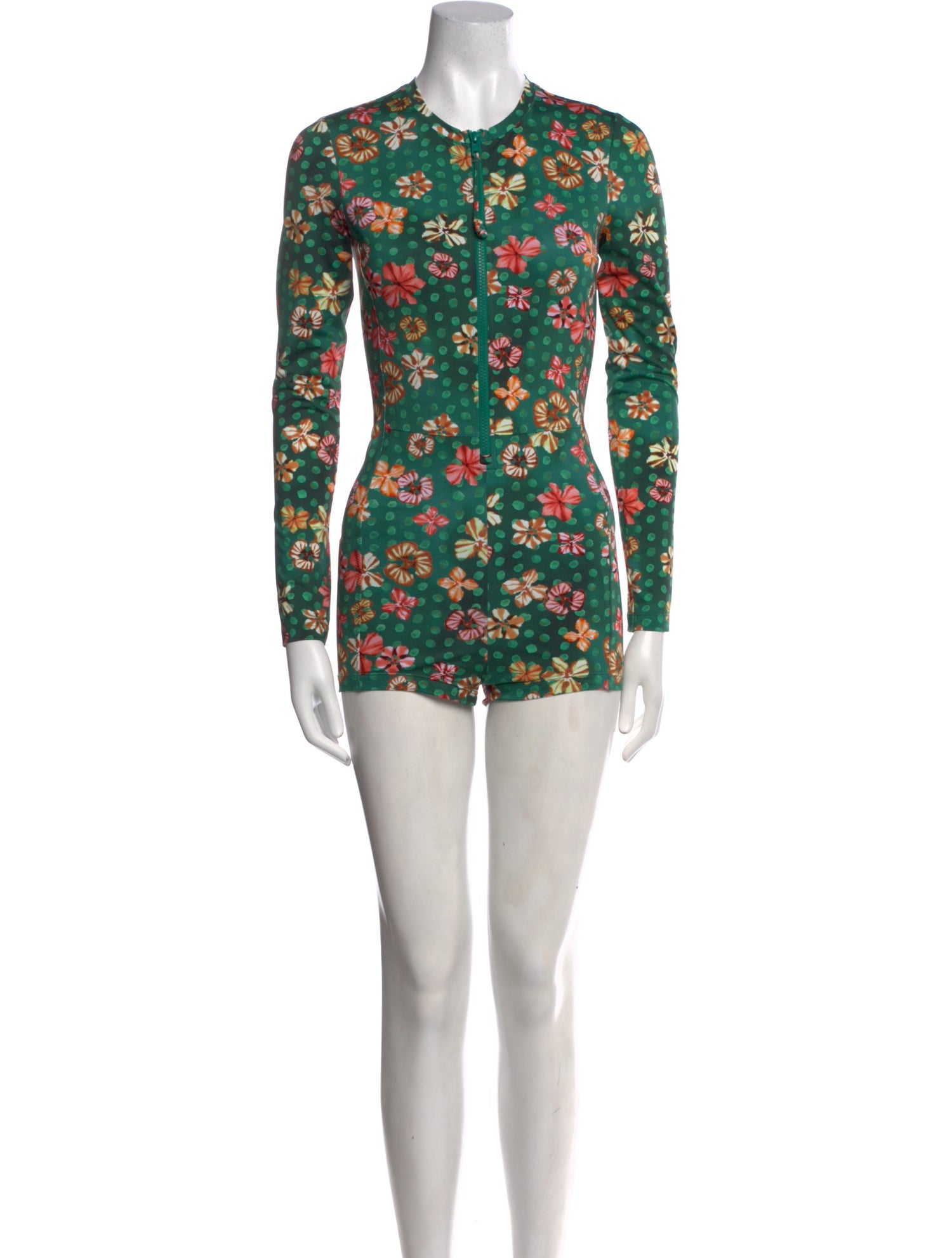 Ulla Johnson Floral Print Crew Neck Romper