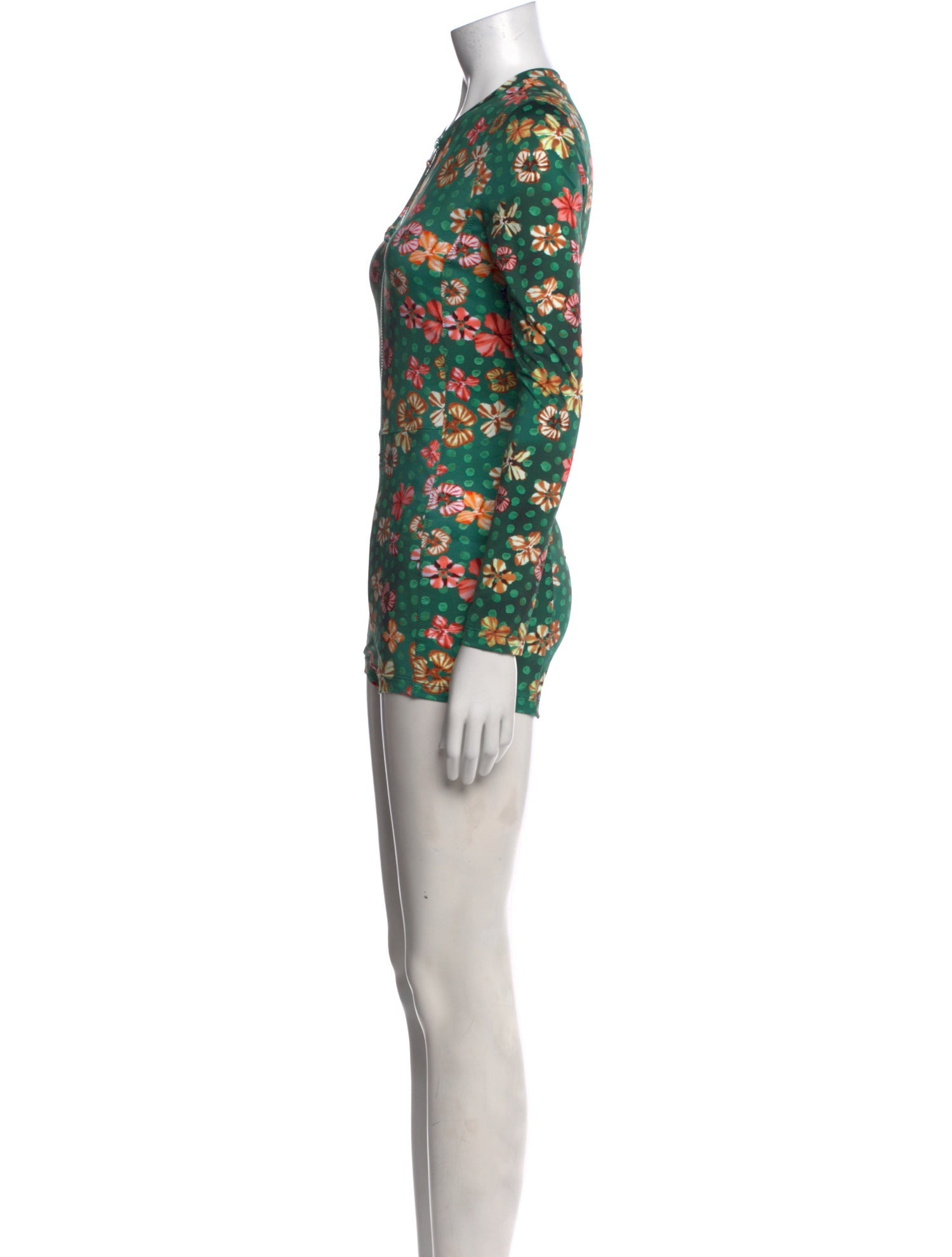Ulla Johnson Floral Print Crew Neck Romper