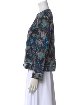 Ulla Johnson Floral Print Crew Neck Blouse