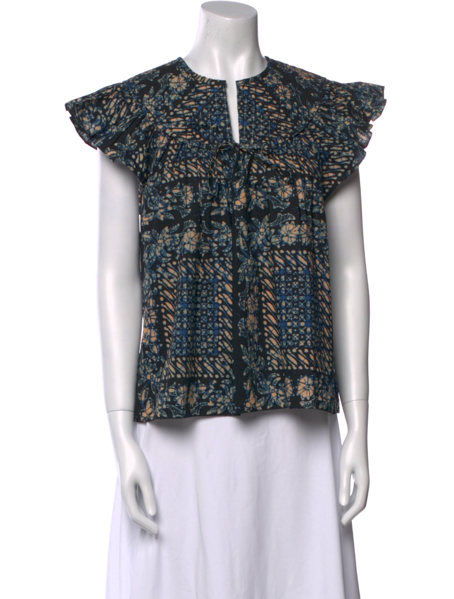 Ulla Johnson Printed V-Neck Blouse