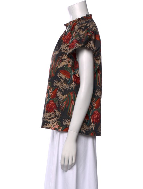 Ulla Johnson Printed V-Neck Blouse