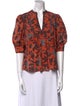 Ulla Johnson Silk Floral Print Blouse