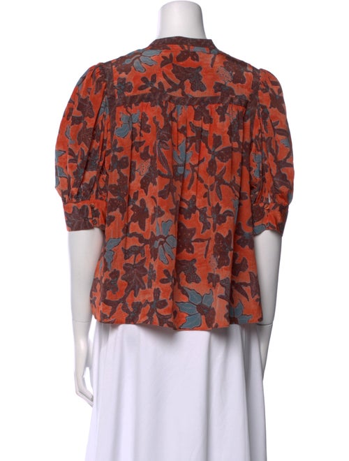 Ulla Johnson Silk Floral Print Blouse