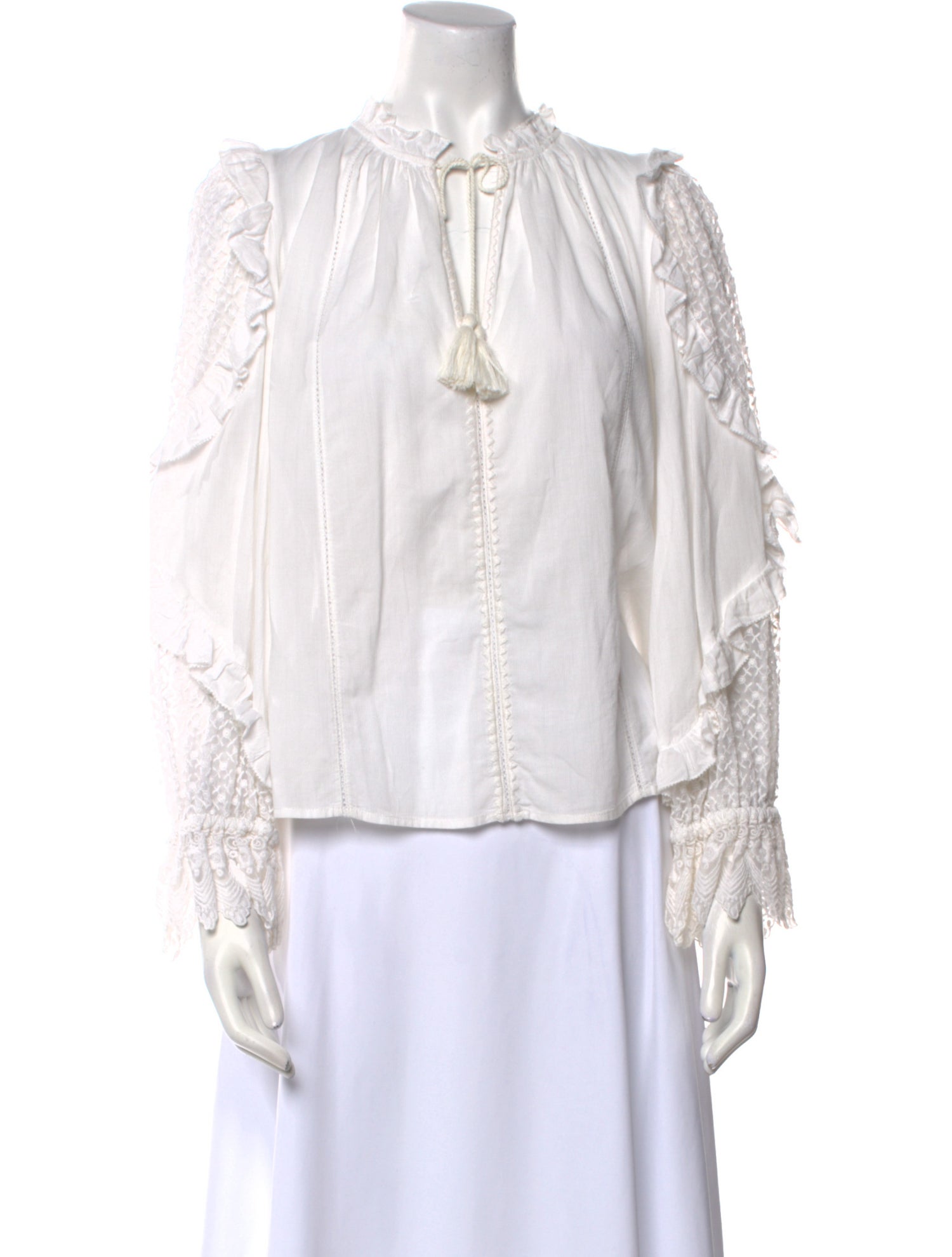 Ulla Johnson Mock Neck Long Sleeve Blouse