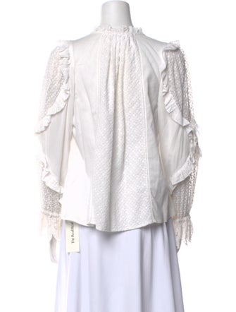 Ulla Johnson Mock Neck Long Sleeve Blouse