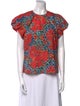 Ulla Johnson Floral Print Crew Neck Top