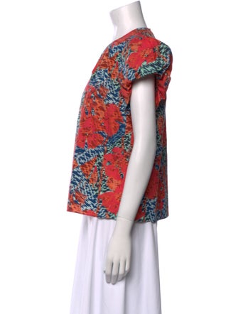 Ulla Johnson Floral Print Crew Neck Top