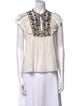Ulla Johnson Tie Neck Short Sleeve Blouse