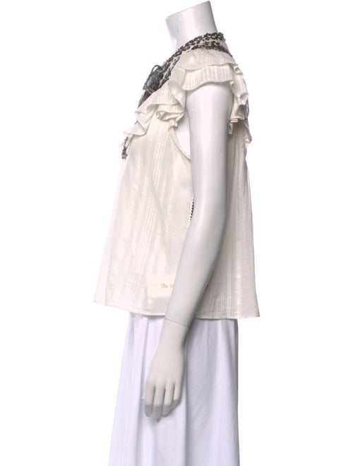 Ulla Johnson Tie Neck Short Sleeve Blouse