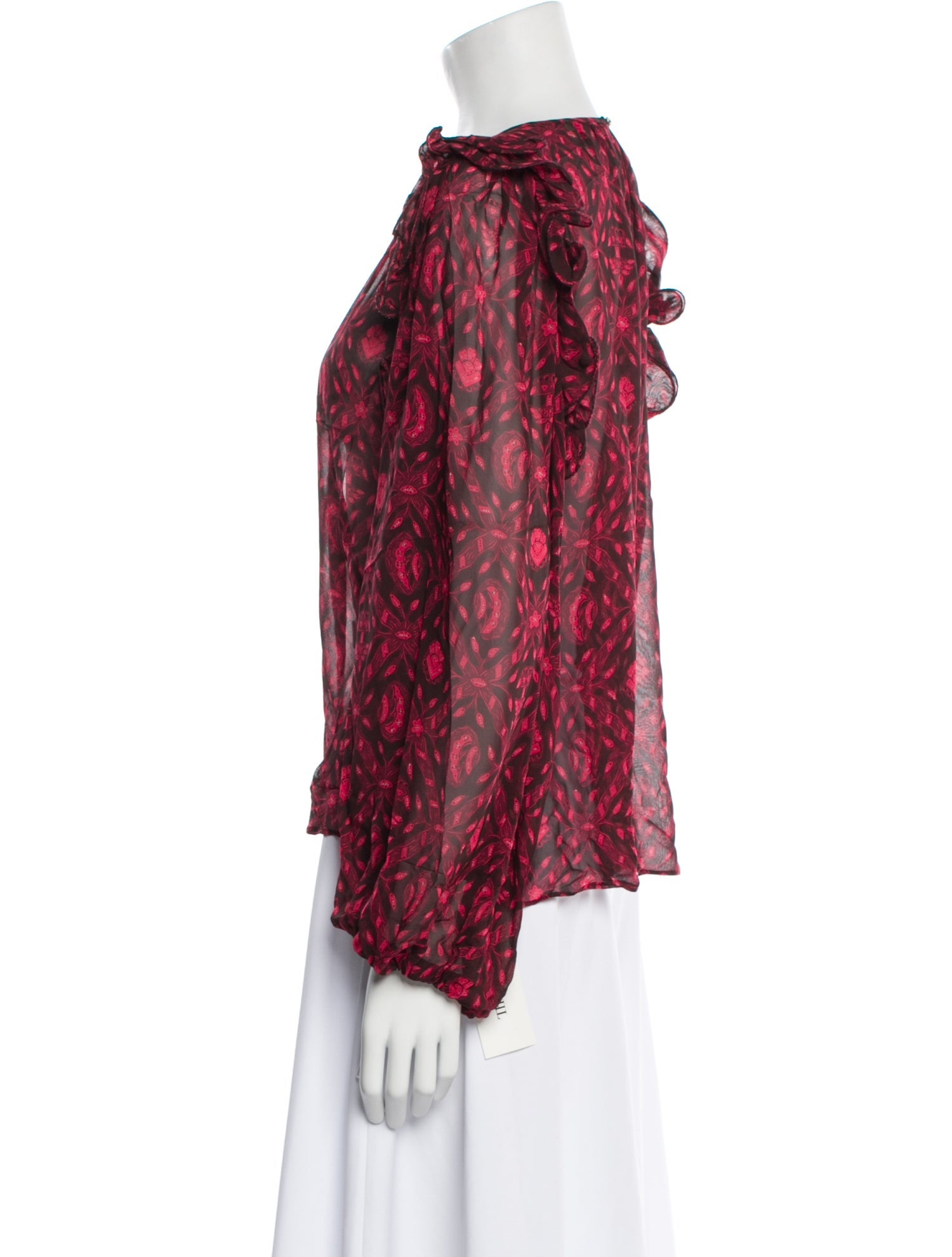 Ulla Johnson Silk Printed Blouse