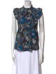 Ulla Johnson Printed Mock Neck Blouse