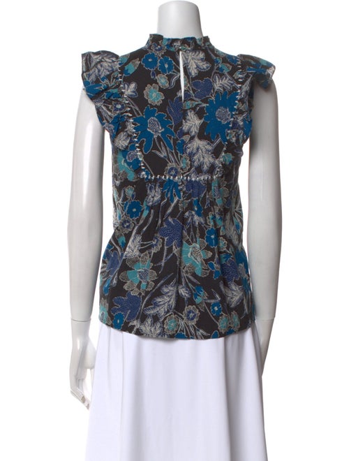 Ulla Johnson Printed Mock Neck Blouse