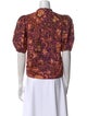 Ulla Johnson Floral Print V-Neck Blouse