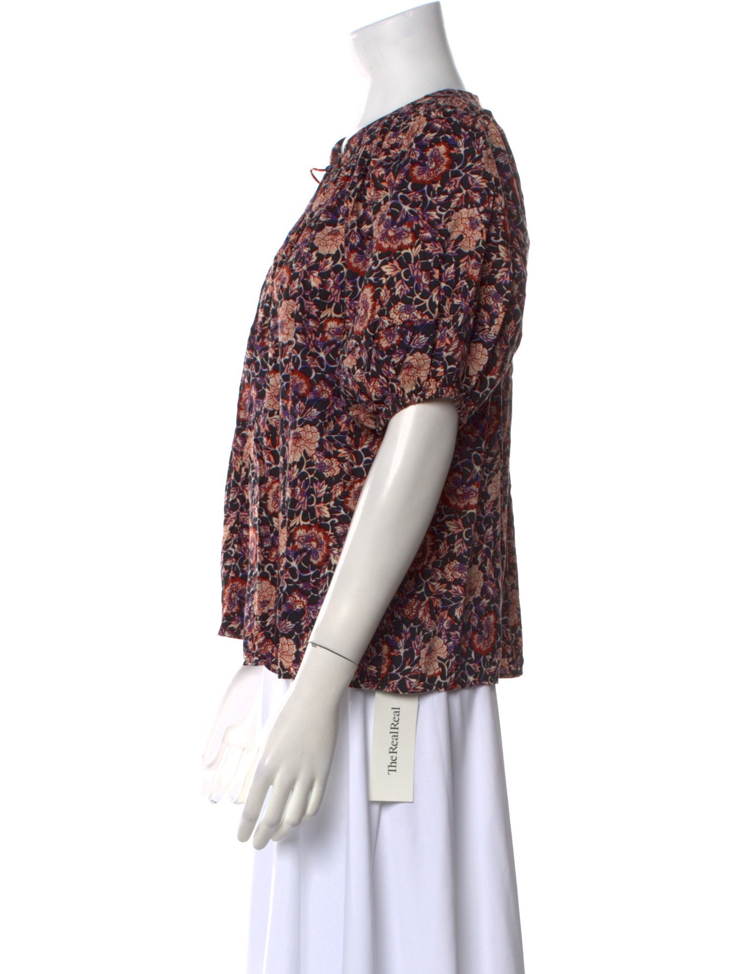 Ulla Johnson Floral Print V-Neck Blouse