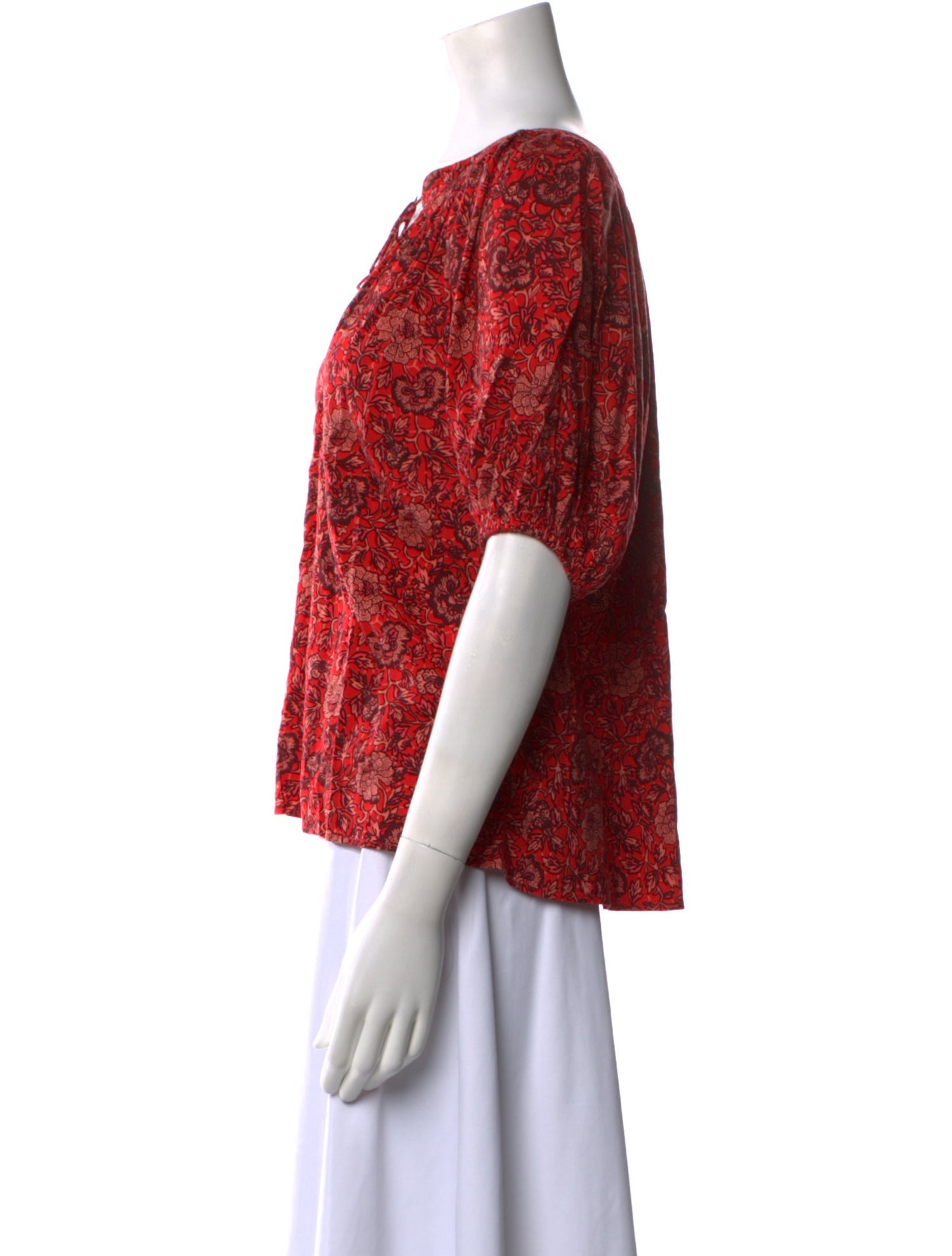Ulla Johnson Paisley Print V-Neck Blouse