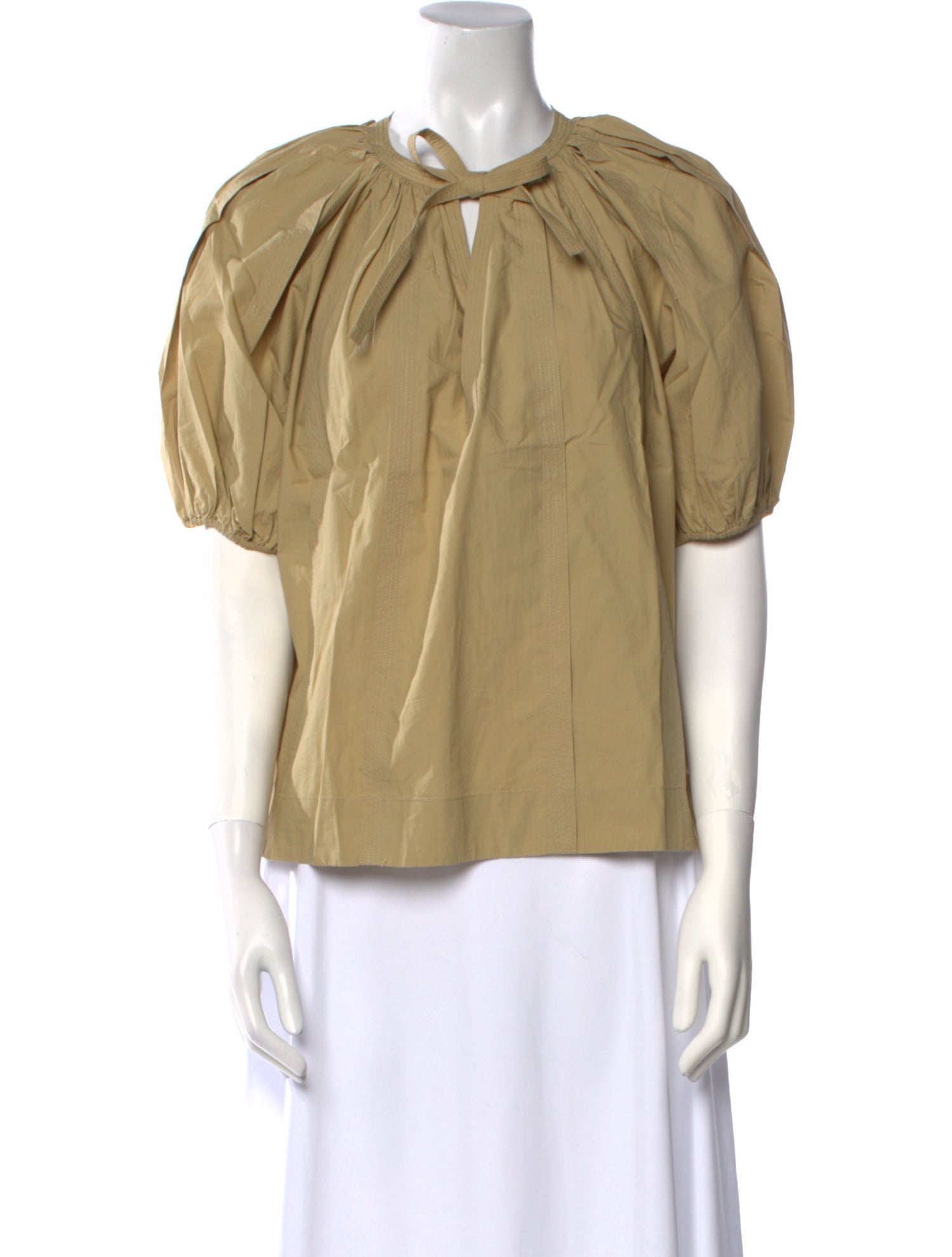 Ulla Johnson Mock Neck Short Sleeve Blouse