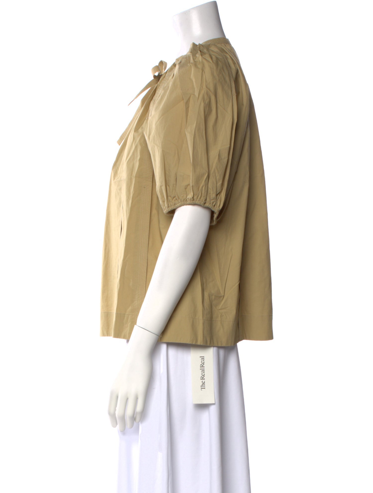 Ulla Johnson Mock Neck Short Sleeve Blouse