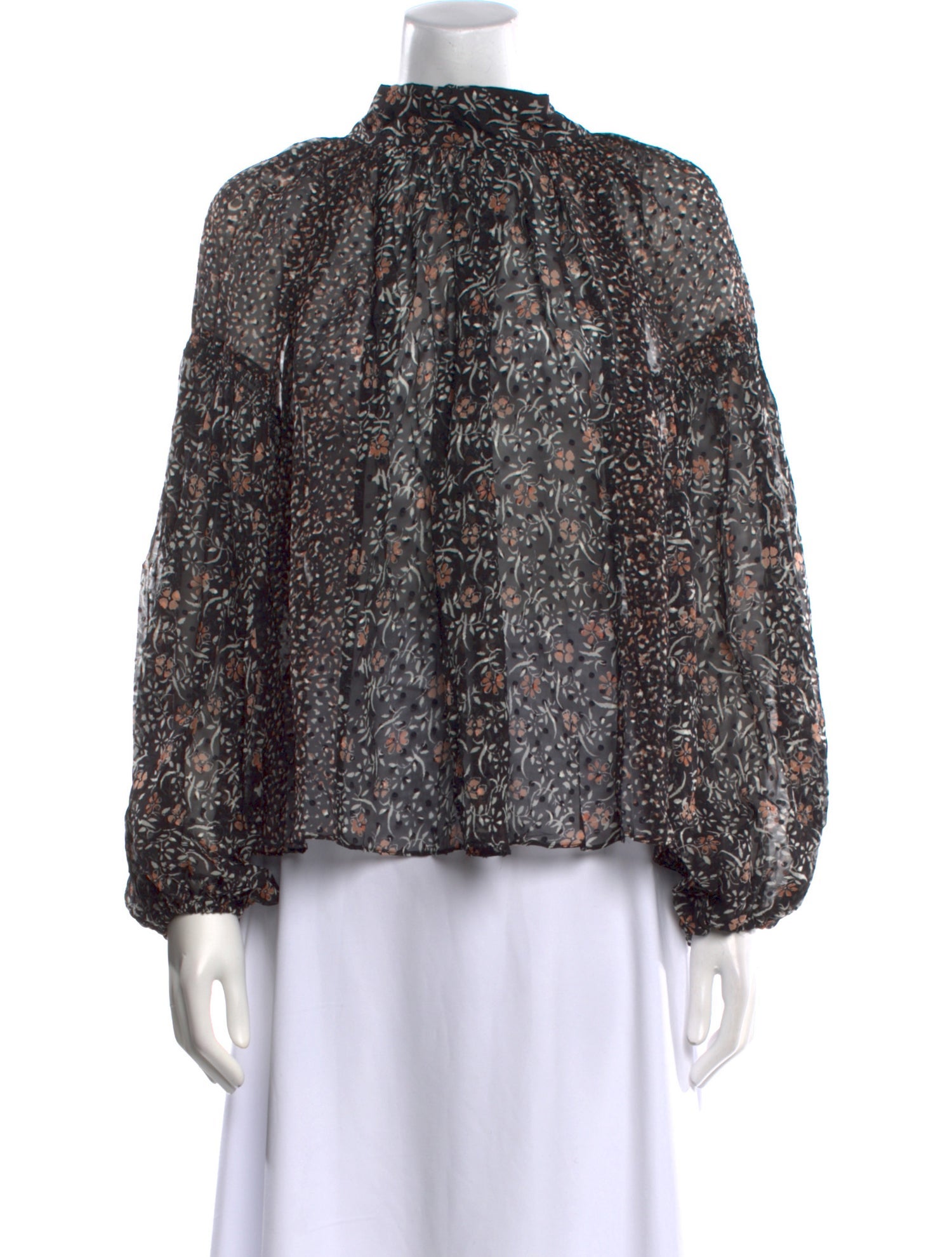 Ulla Johnson Silk Floral Print Blouse