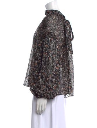 Ulla Johnson Silk Floral Print Blouse