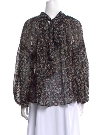 Ulla Johnson Silk Floral Print Blouse