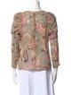 Ulla Johnson Paisley Print Bateau Neckline Blouse