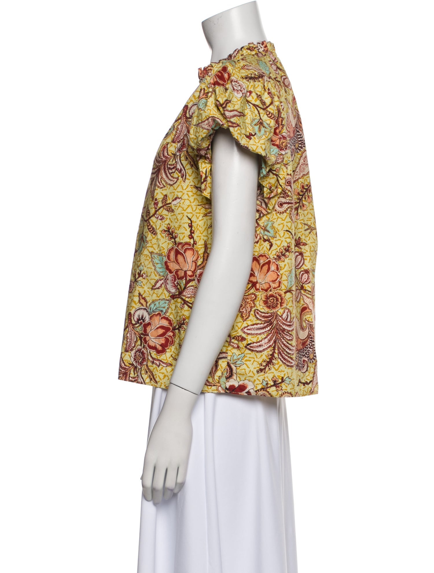 Ulla Johnson Printed V-Neck Blouse