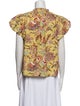 Ulla Johnson Printed V-Neck Blouse