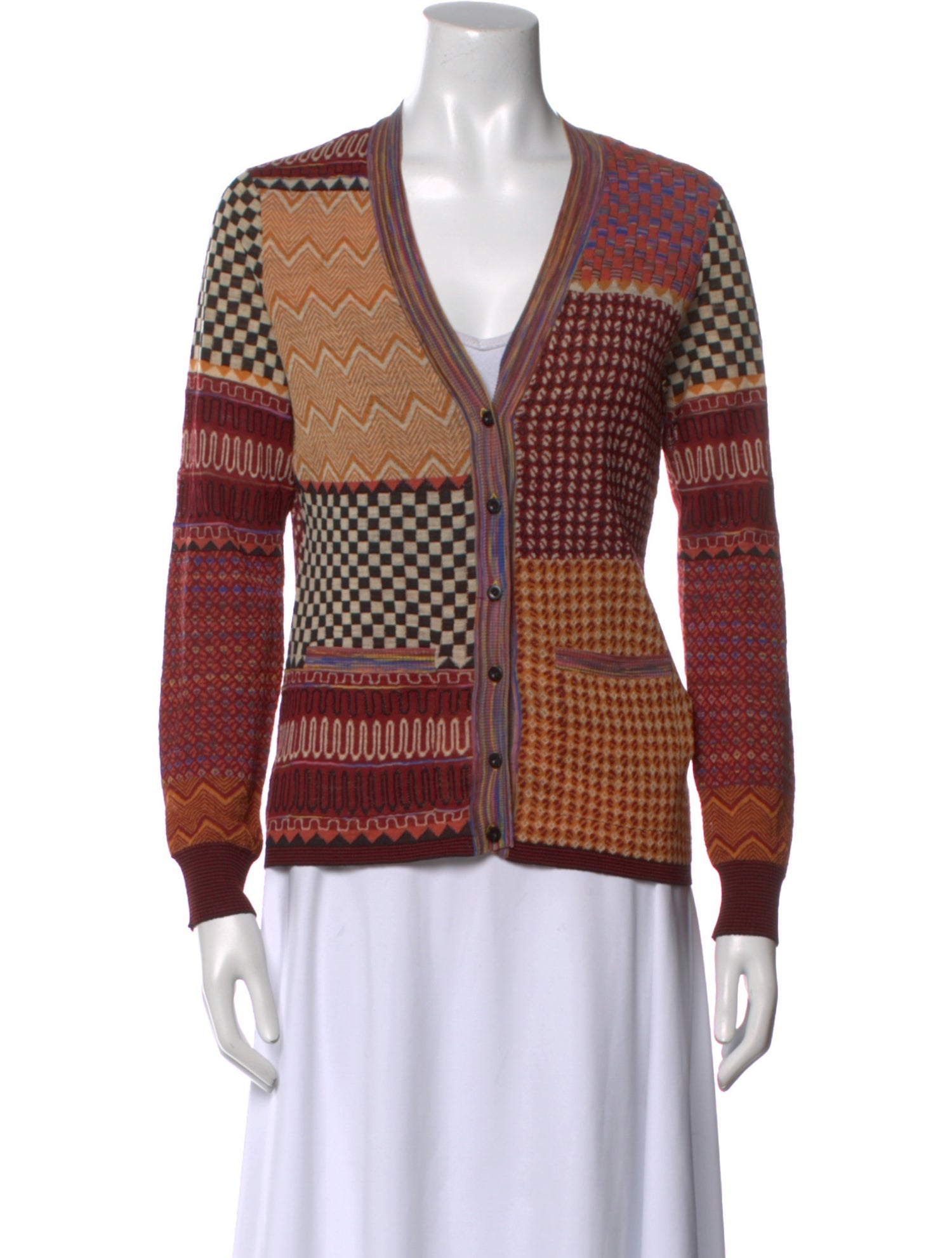 Ulla Johnson Printed V-Neck Sweater