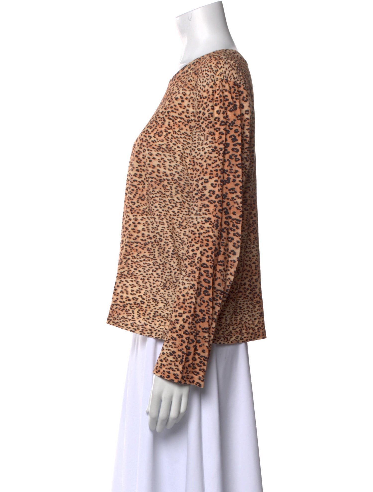 Ulla Johnson Animal Print Scoop Neck Blouse