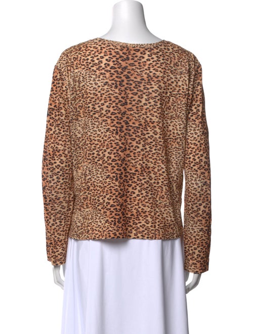 Ulla Johnson Animal Print Scoop Neck Blouse