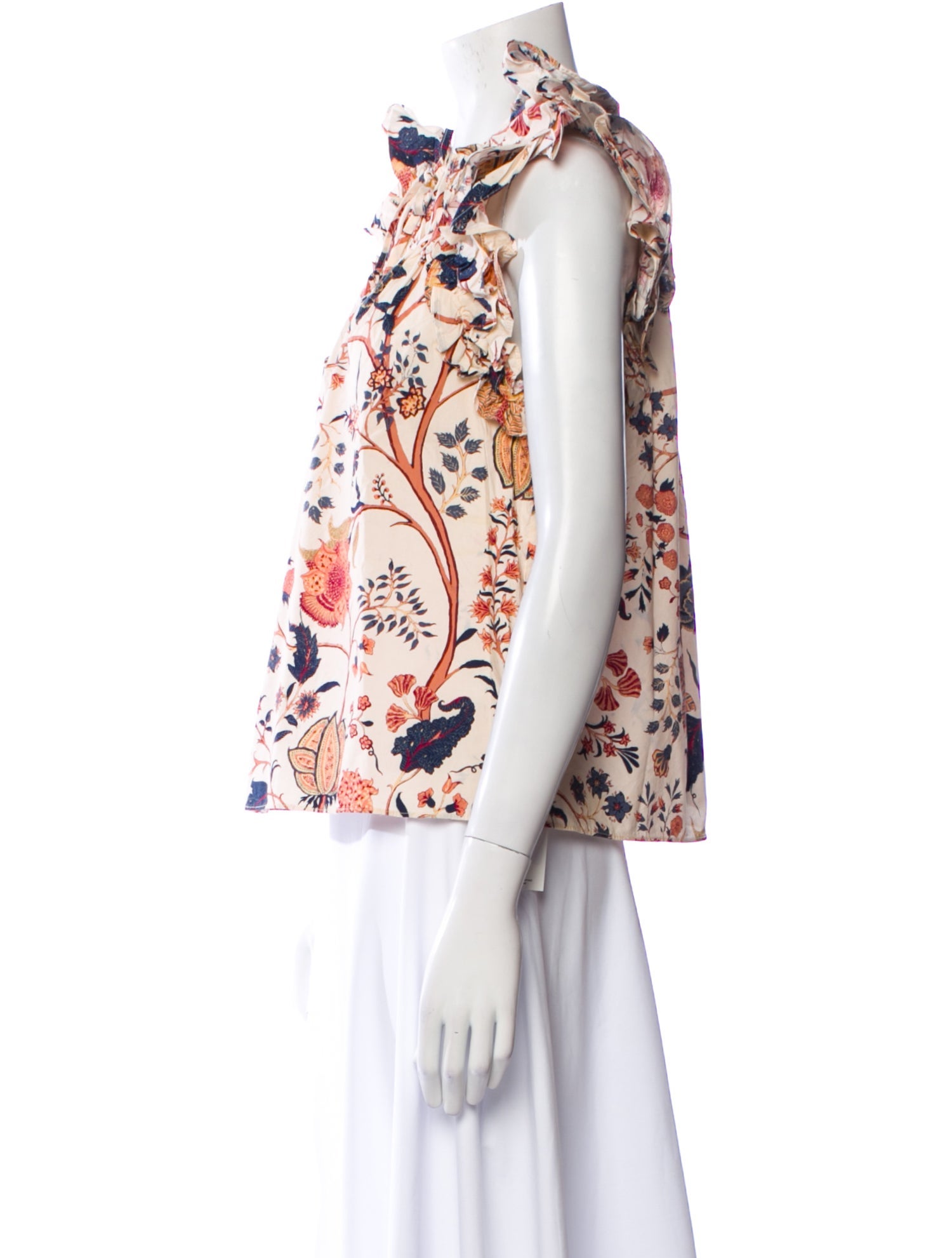 Ulla Johnson Floral Print V-Neck Blouse