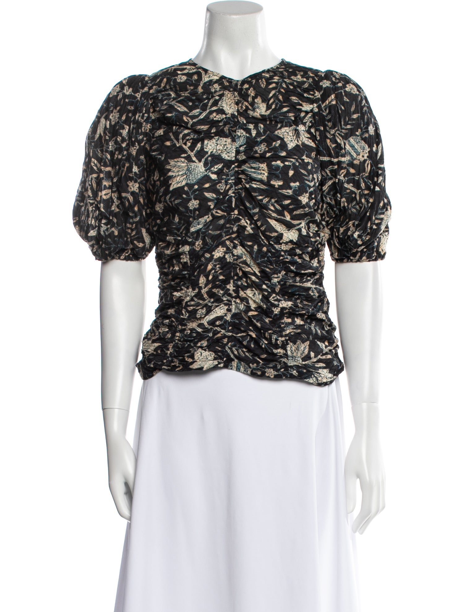 Ulla Johnson Printed Crew Neck Blouse
