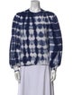 Ulla Johnson Tie-Dye Print Crew Neck Blouse