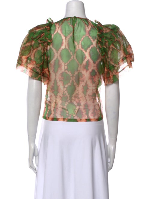 Ulla Johnson Silk Printed Crop Top