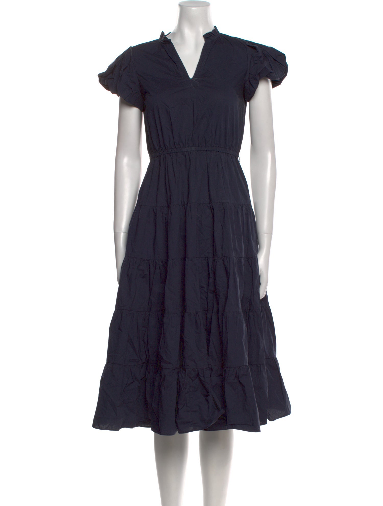 Ulla Johnson V-Neck Midi Length Dress