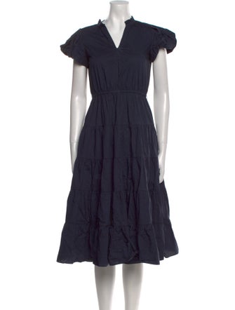 Ulla Johnson V-Neck Midi Length Dress