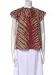 Ulla Johnson Tie-Dye Print Crew Neck Blouse