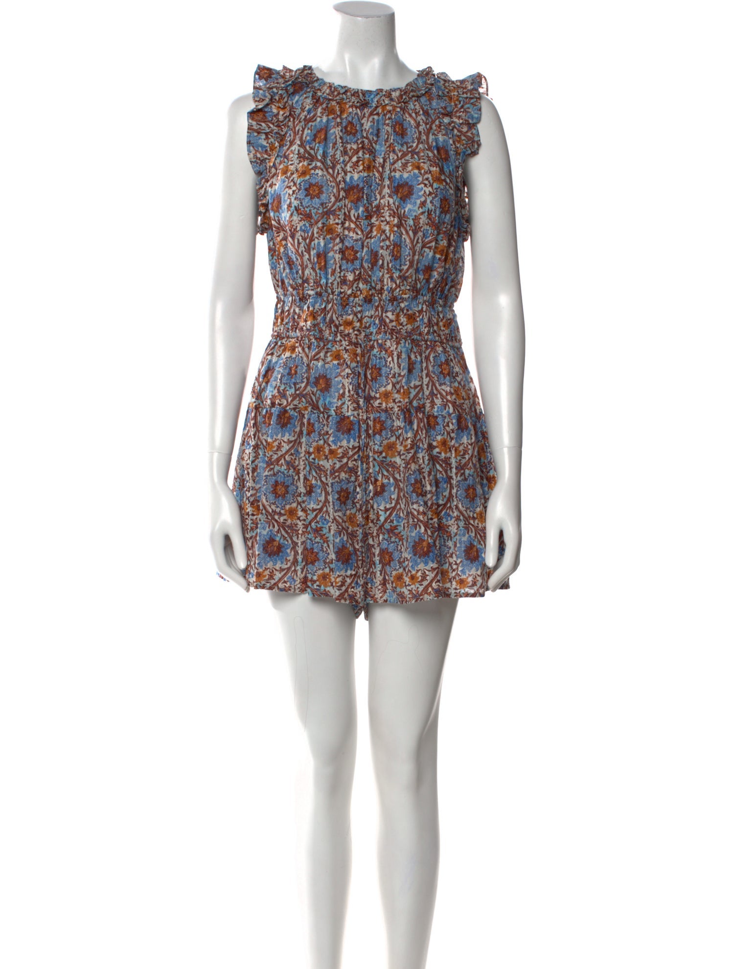 Ulla Johnson Printed Crew Neck Romper
