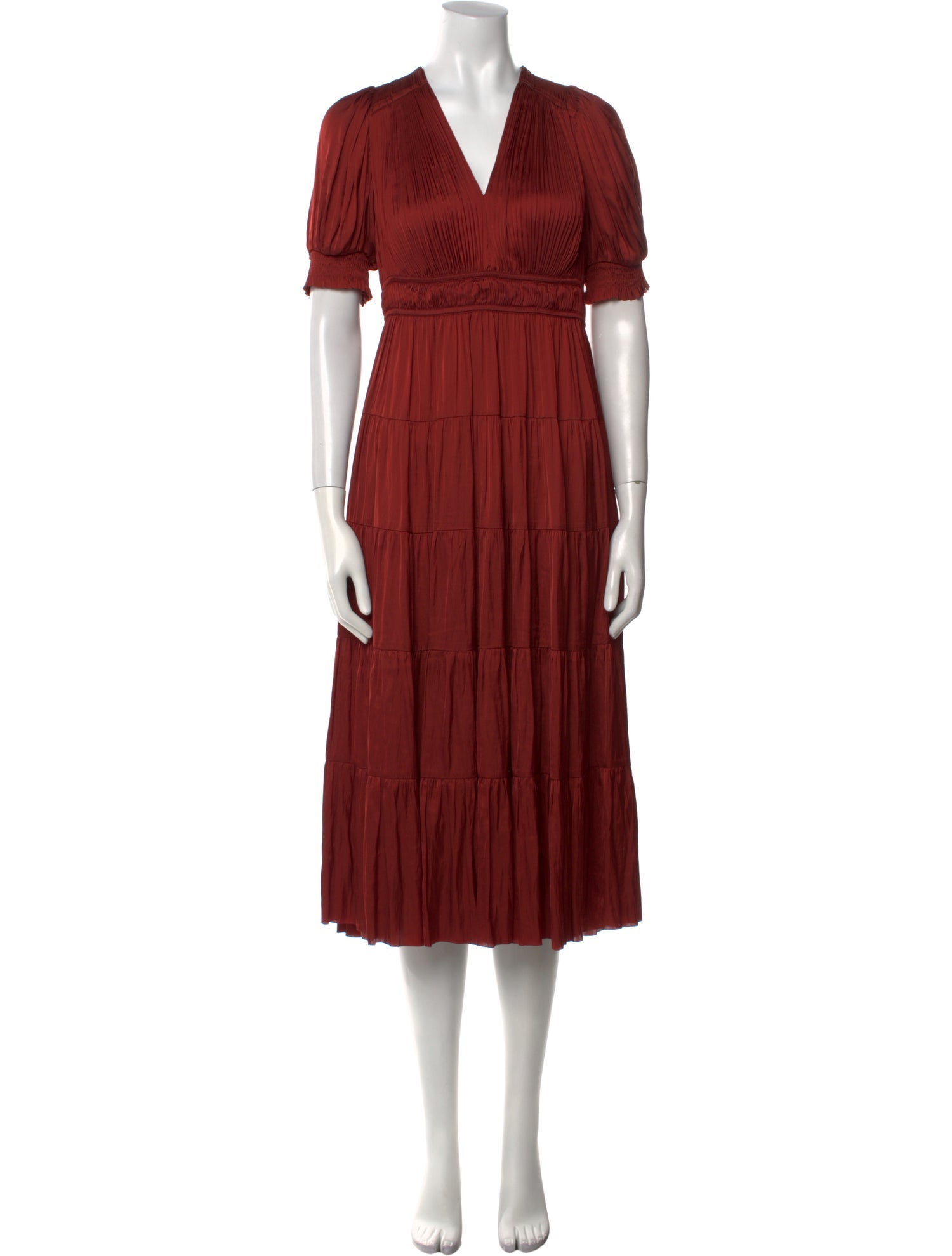 Ulla Johnson V-Neck Midi Length Dress