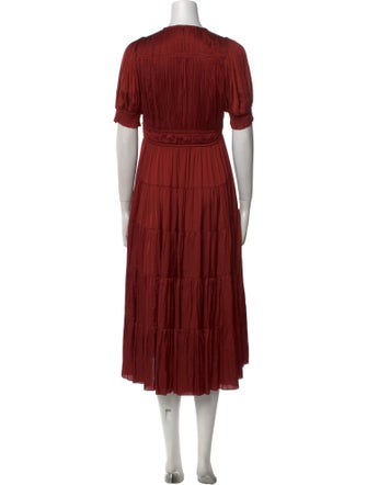 Ulla Johnson V-Neck Midi Length Dress