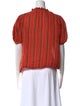 Ulla Johnson Striped Mock Neck Blouse