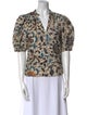 Ulla Johnson Printed V-Neck Blouse