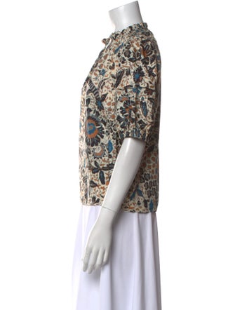 Ulla Johnson Printed V-Neck Blouse